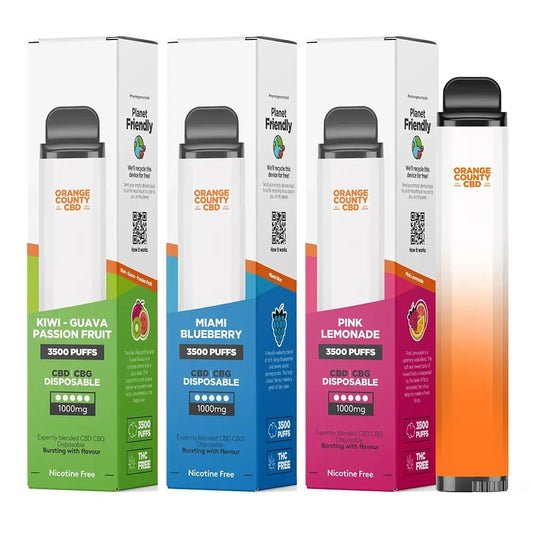 Orange County 1000mg CBD/CBG Disposable Vape - Inspired Life UK